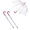 Colorful Umbrella 60cm Vinyl Umbrella Glass Fiber Jump Umbrella Set of Anti-Slip LA-0001 (Pink 2)