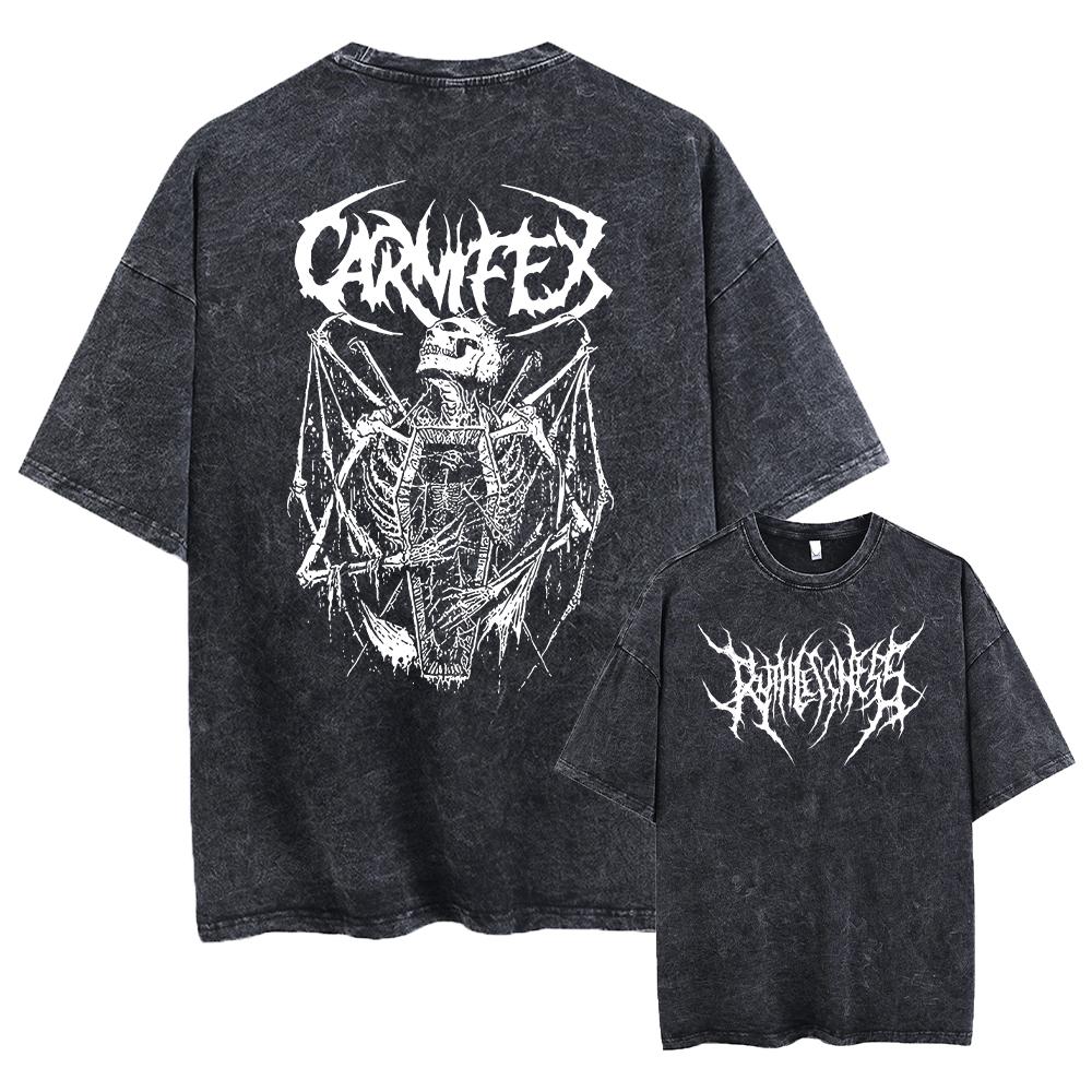 Summer Goth Acid TShirt Men Aesthetic Loose Unisex Tshirt Punk Dark Grunge Streetwear Gothic Top Harajuku Cotton Men's Clothing