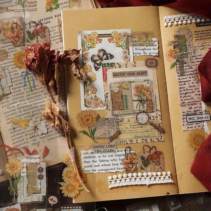 1 шт. серия «Старые мечты, новая любовь» наклейки-материалы для украшения блокнота с растениями, материал для блокнота, картон