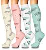4 Pairs Compression Socks for Women Circulation-Best Support for Nurses,Running,Athletic,Travel
