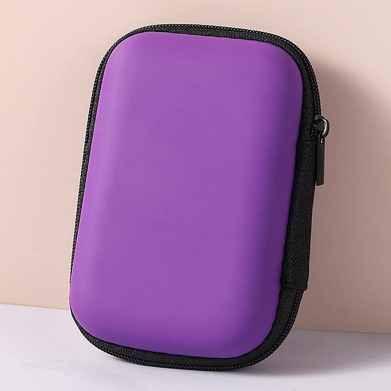 1 Piece Headphone Storage Box Silicone Earphone Data Cable U Disk Organizer Cute Coins Purse Case Bag Home Travel Business Trip