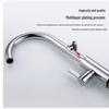MINXI Kitchen Faucet Single Cold High-Arc Rotating Brass Sink Tap