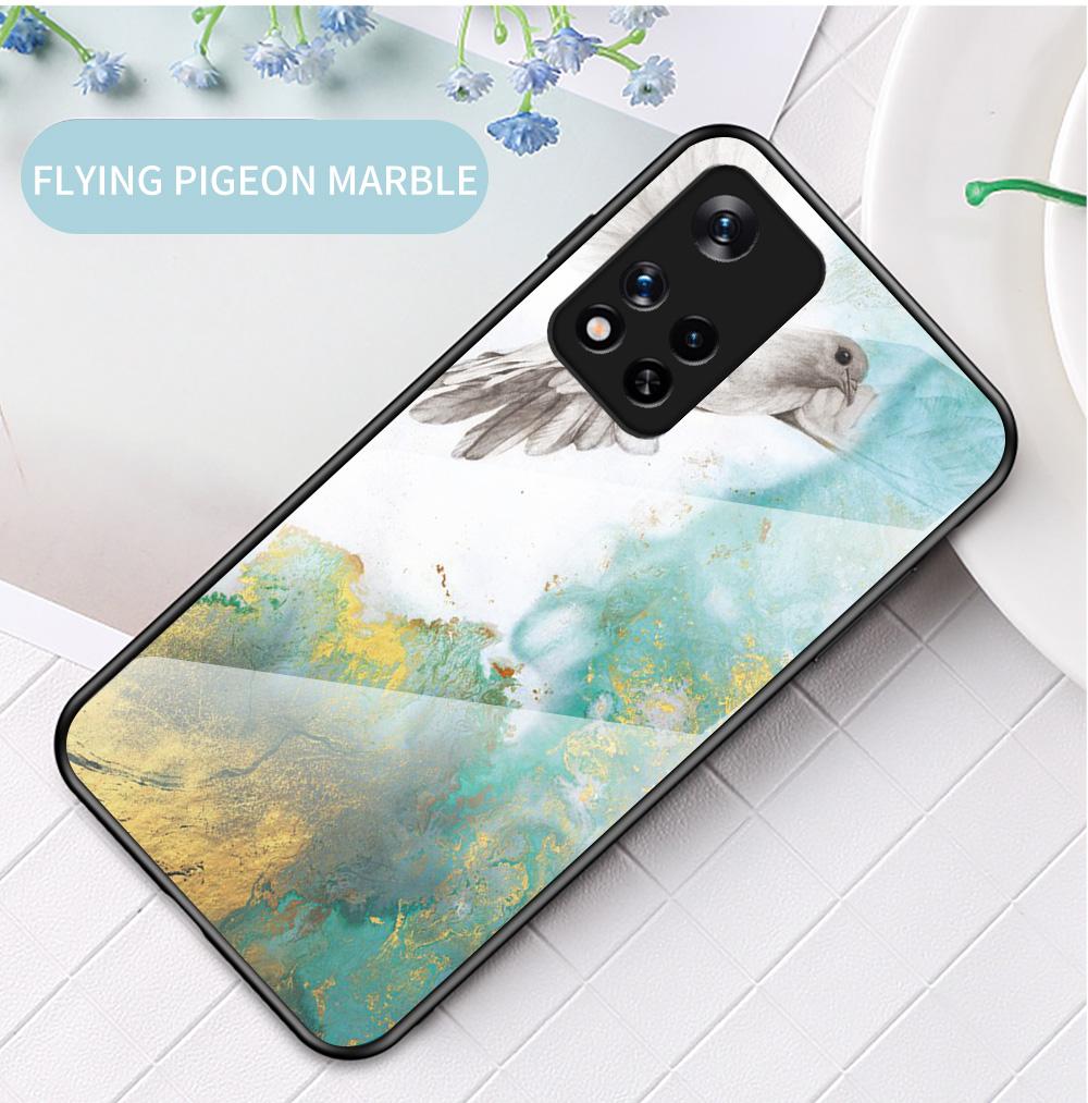 Чехол для Xiaomi Mi Note 10 Lite 10T 11T Pro Redmi 10 10C Note 10 11 Pro + 10s 11s 4G 5G, чехол из мраморного закаленного стекла, задняя крышка