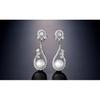 ZAKOL Fashion Simple Micropaved Zircon Imitation Pearl Women's Dangle Earrings Temperament Wedding Dinner Jewelry Accessories