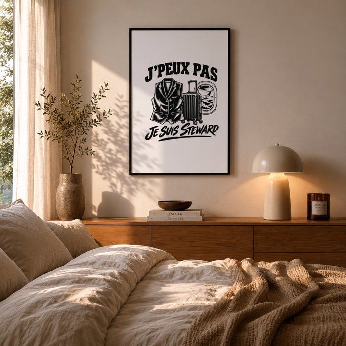 Affiche - PLANETEE - J'peux pas je suis Steward - Papier photo ILFORD 310 g/m² - Surface perlée - A4