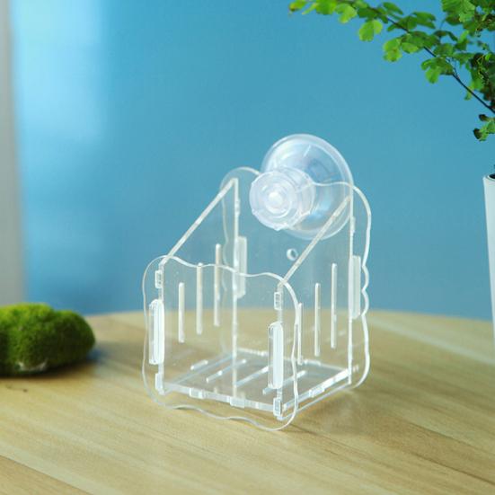 Подставка для аквариумных растений, подвесной горшок для растений с присосками, прозрачный