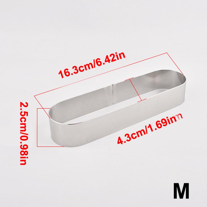 4 размера Кольцо для мусса из нержавеющей стали Прямоугольное Овальное Кольцо для торта Формы для печенья Форма для выпечки мусса Тирамису Слоеные инструменты для выпечки