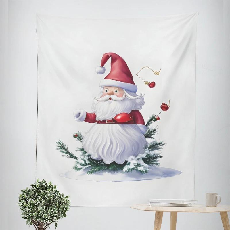 New Year Christmas Gnome Dwarf Pattern Living Room Bedroom Decorative Tapestry
