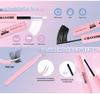 Портативный набор сегментированных накладных ресниц для DIY: Натуральные Ежедневные, Густые, Завитые Пучки с Клеем и Пинцетом