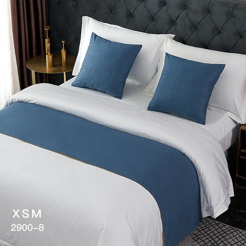 Скандинавские однотонные дорожки для кроватей, простота, хлопковые и льняные дорожки для свадебной комнаты, покрывало для флага на кровать, украшение для отеля, полотенце для хвоста кровати