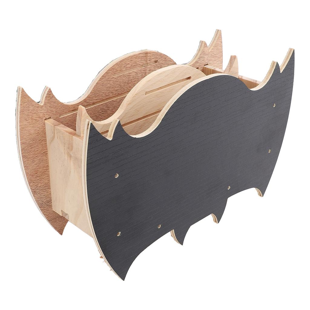 Домик для летучих мышей, изготовленный вручную из дерева, устойчивый к погодным условиям, простой в установке, ящик для летучих мышей в форме летучей мыши для зимнего отдыха на открытом воздухе