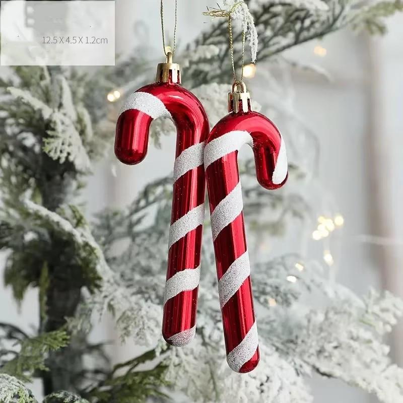 2pcs New Christmas Snowman Mini Decoration Christmas Trees Small Pendant Father Christmas Cabin Ornaments Party Arrange Supplies