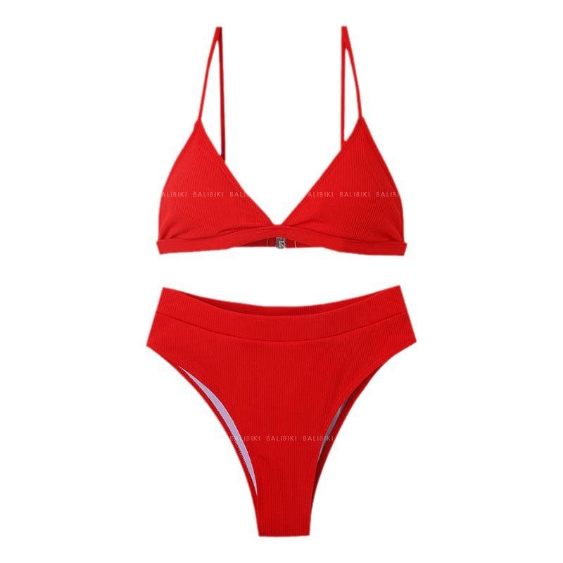 Fashion new women's split bikini triangle bag European and American sexy and thin swimsuit and thin bikini women