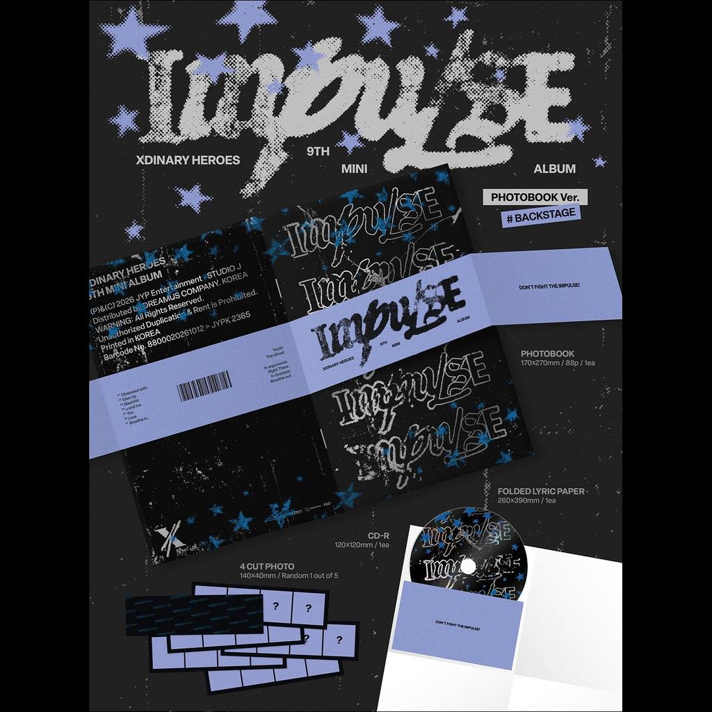 [Предзаказ] Xdinary Heroes [IMPULSE] (BACKSTAGE Версия. / Версия «Банды аутсайдеров») KPOP Запечатанный Альбом + Бесплатный Подарок