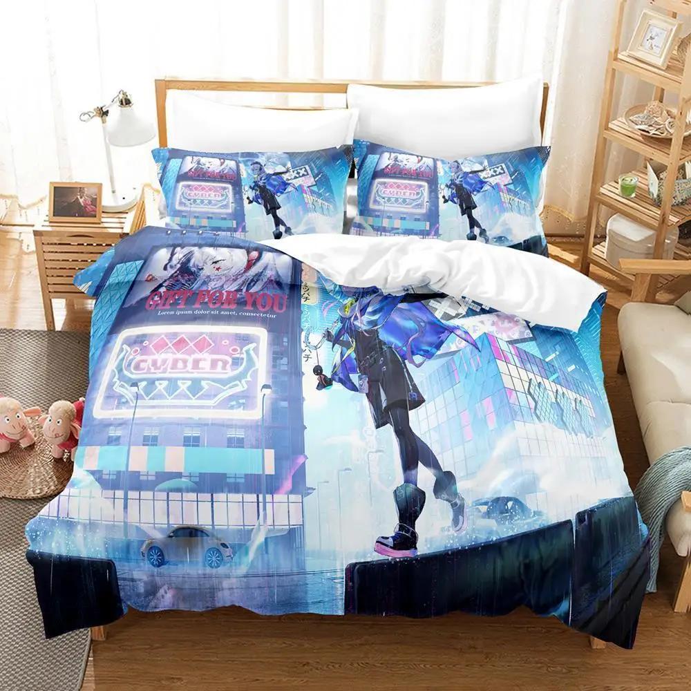 NEw Kawaii Anime Arknights Bedding Set Single Twin Full Queen King Size Bed Set Adult Kid Bedroom Duvet Cover Sets Home Textiles
