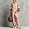 2026 Womens Asymmetrical Shirt Set Casual Urban Fashion Long Sleeve Pants