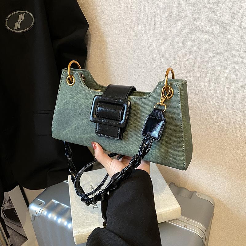 Сумка с ретро-текстурой, женская новая осенне-зимняя сумка через плечо, сумка под мышку, высококлассный нишевый дизайн, сумка-мессенджер