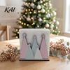 Kitchen Counter Paper Towel Rack Christmas Theme Wooden Napkin Holder, Decorative Holiday Stand, Solid Wood Tissue Stand HD UV Printing Organizer for