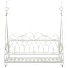 Steel Swing Bench 112 x 60 x 126.5 cm Antique White
