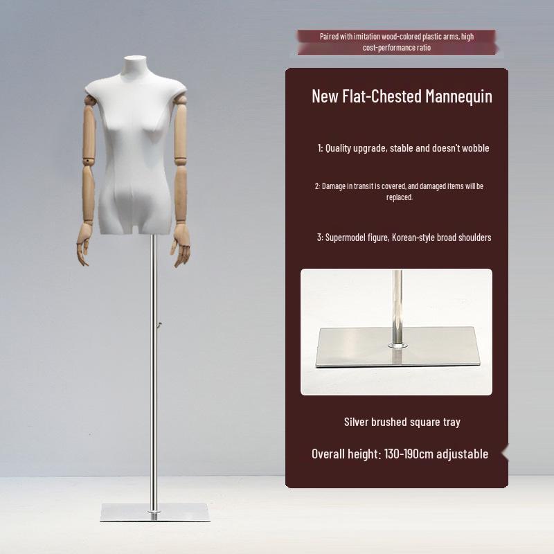 Манекен женский с плоским телом в корейском стиле и широкими плечами для демонстрации женской одежды