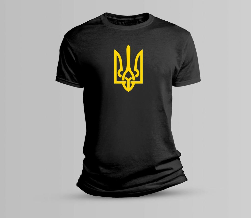 Футболка с флагом Украины Герб Украины Печать Размер S-2XL