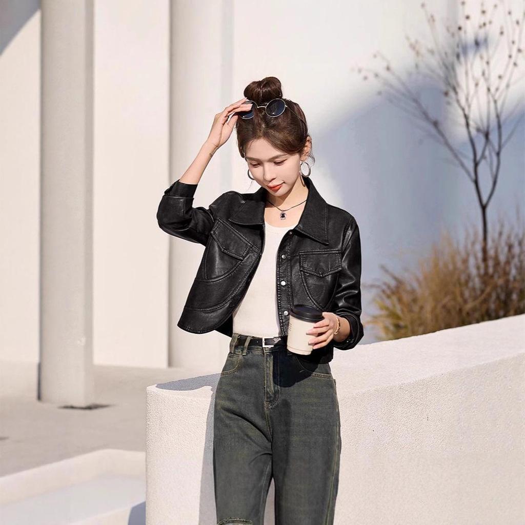 Женская модная куртка из овчины в гонконгском и корейском стиле