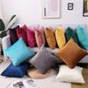 45x45cm Solid Color Luxury Velvet Throw Pillow Case Sofa Car Seat/Back Lumbar Cushion Cover Home Decor Bed Soft