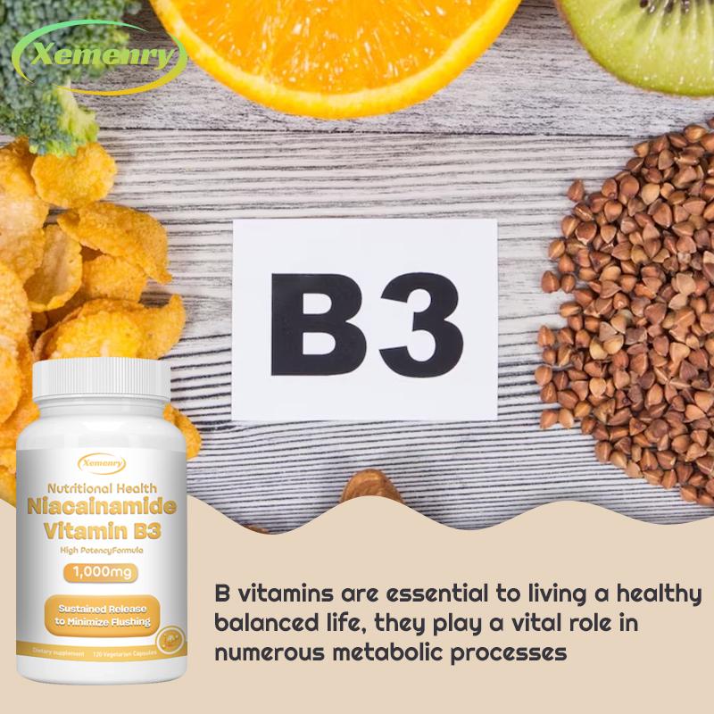High-concentration niacinamide (vitamin B3) formula, 1000 mg - non-GMO, gluten-free, suitable for both men and women.