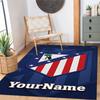 Atletico Madrid Customizable Name Floor Mat Perfect for Foyer Hallway Balcony Dining Room Anti-slip Rug Decorate Offices