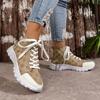 Fashion Canvas Women Sneakers Trend New Sports Running Lace-up Casual Women Shoes Walking Flats Designer Autumn Embroidery Craft