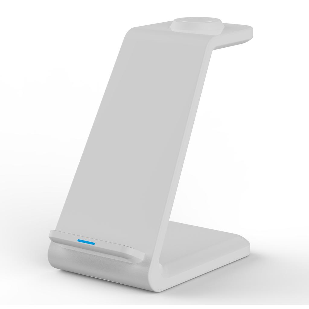 E8 3-in-1 15W Wireless Charger Phone Watch Earphone Desktop Charging Stand