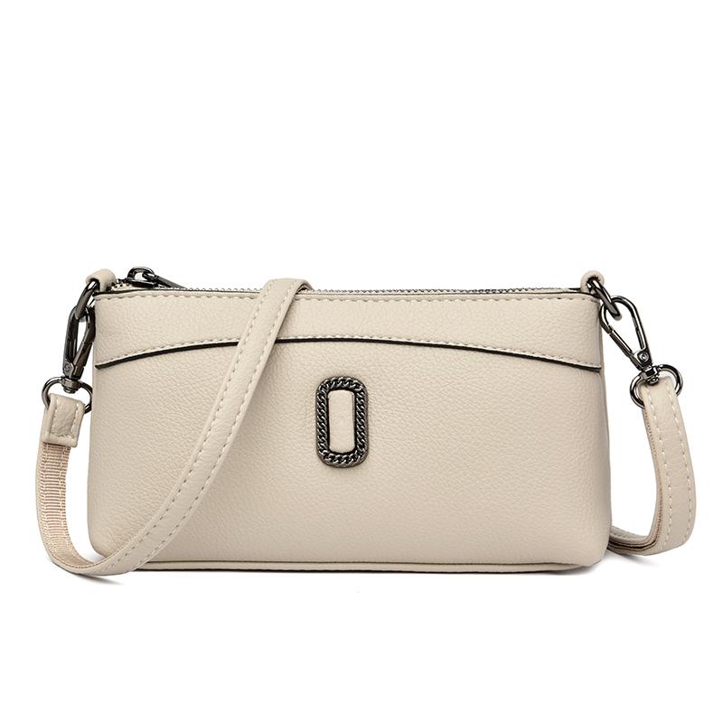 Solid Color Fashion Women Small Mobile Phone Bag New Simplicity High Quality PU Leather Crossbody Bags Leisure Mini Shoulder Bag
