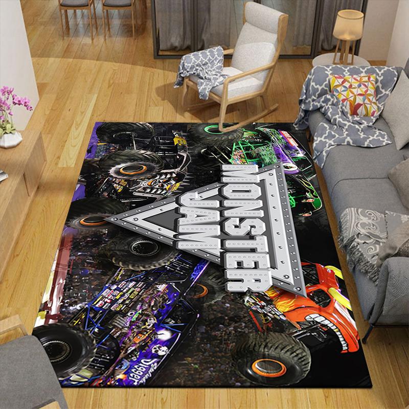 1 шт. Коврик Monster Jam Thrill, Офисный ковер, Для помещений и улицы, Придверный коврик, Нескользящий, Мягкий, Для гостиной, Рождественский Хэллоуинский подарок. M92872
