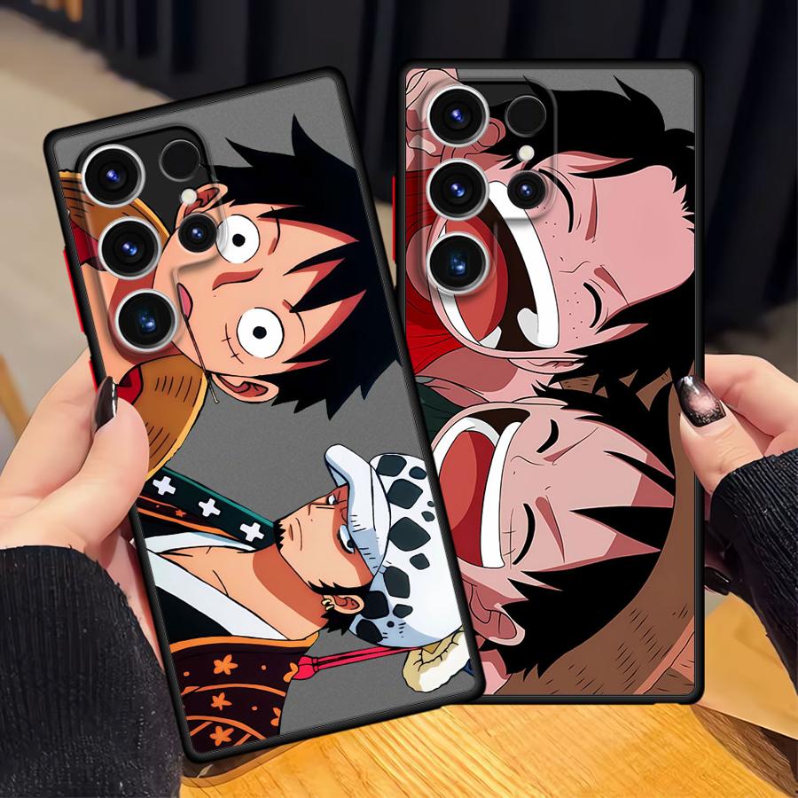 Чехол Задняя крышка для телефона Funda для Samsung Galaxy S24 Plus S21 S23 FE S25 Ultra S20 FE S22 S26 Note 20 Ultra 10+ Аниме One Piece