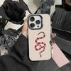 D-Snake Классический чехол для телефона для iPhone 17, 16, 15, 14, 13, 12 Pro Max Черный Конфетный Матовый Ударопрочный Чехол