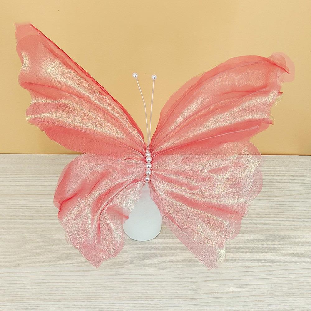 Colorful Artificial Butterfly Flowers Silk Photography Props NEW Flower Head Wall