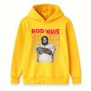 Kids Boys Girls Pullover Hoodie, Stylish Rapper Portrait Print Long Sleeve Casual Sweatshirt, Comfortable Lightweight Hooded Top for Daily Street Wear