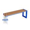 OIMG Outdoor Sun-Proof Plastic Wood Dining Set