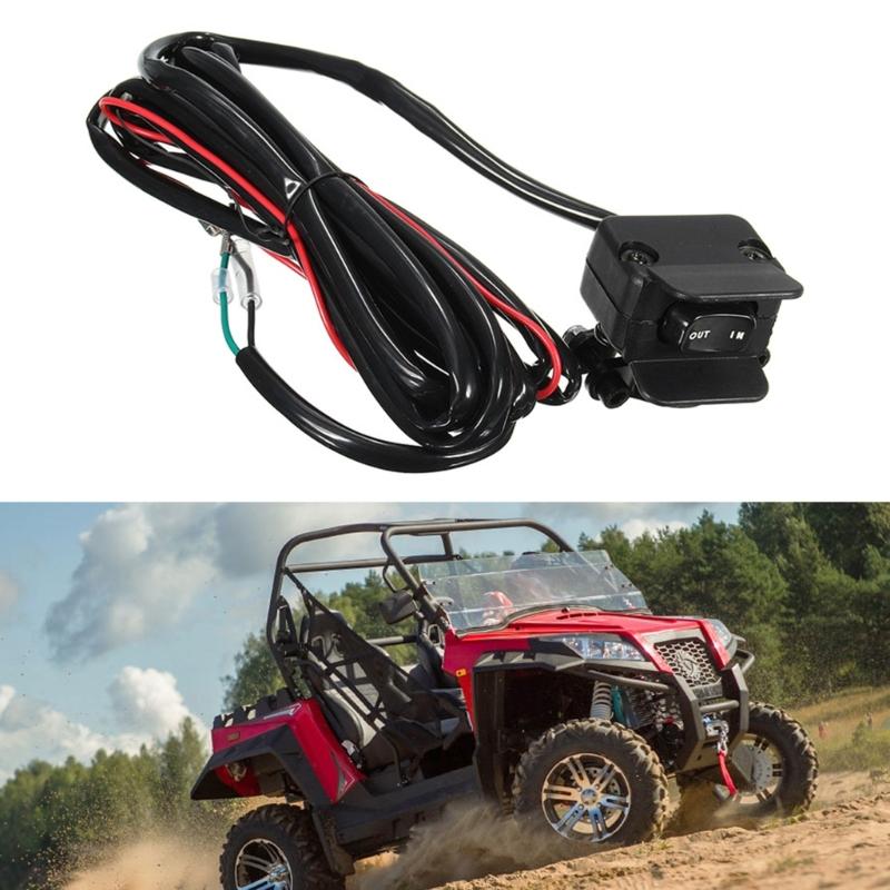 Heavy Duty Handlebar Control Line Winch  Switch 3-Meter Handlebar Control  Accessories for ATV/UTV -
