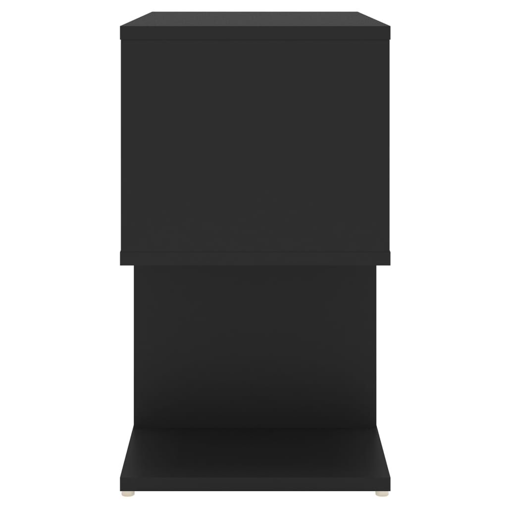 Vidaxl Szafka Nocna, Czarna, 50X30X51,5 Cm, Materiał Drewnopochodny