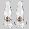 2 Pieces Oil Lamp Chimney 3 Inch Base 8 2/8 Inch Height Kerosene Lamp Shade Tall Clear Glass Replacement Lamp for Oil and Kerosene Style Lamps