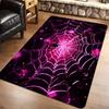 1Pc Pink Spider Web Pattern Carpet Soft and Living Room Doormat and Dining Room Foyer Game Room Bedroom Floor Mat Decoration