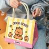 Kawaii Cartoon Capybara Lunch Box Bag Insulated Tote Bag Bento Bag Lunch Bags For Women Girls Portable Thermos Bag Gifts