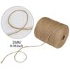 2 мм 100 м/лот DIY Поделки Натуральный джутовый шпагат Веревка Коричневая веревка Джутовая веревка Для упаковки подарков Свадебный Рождественский декор