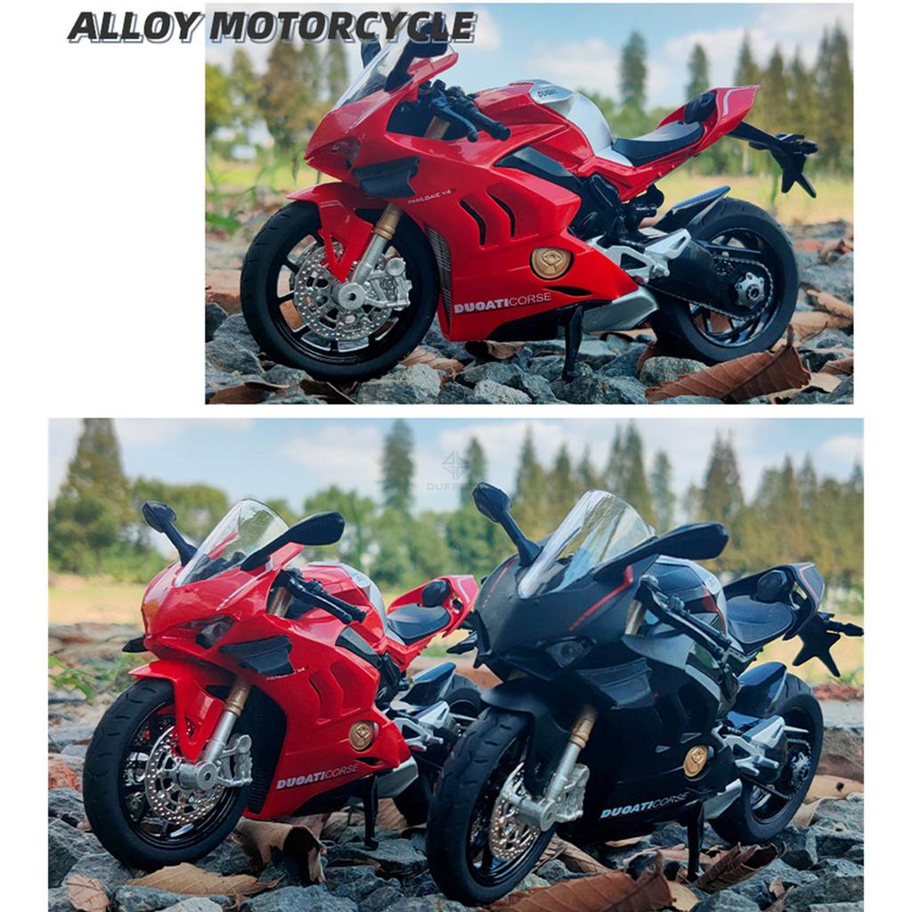 1/12 масштаб Panigale V4S, гоночная модель мотоцикла из сплава для беговых лыж, имитация игрушки, уличная модель мотоцикла, коллекция, подарок для детей