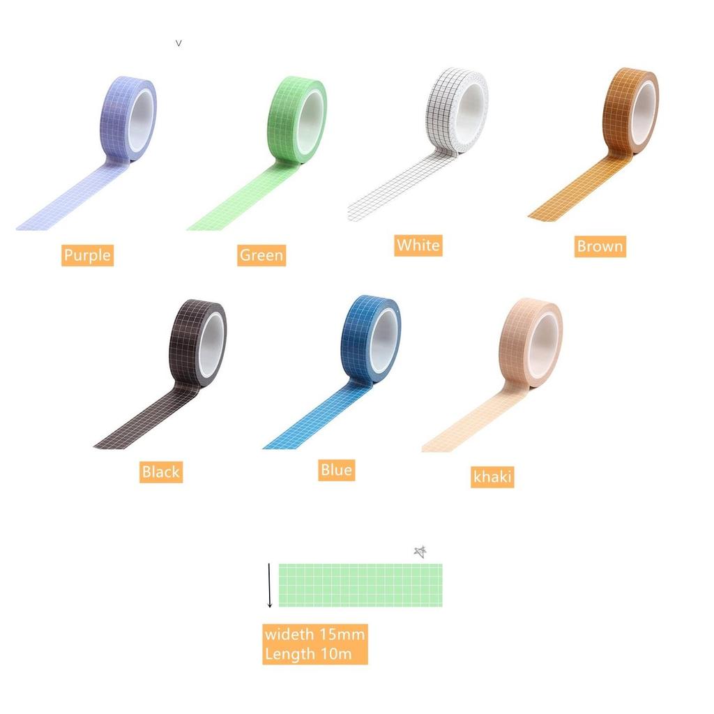 Базовая цветная сетка узорчатая бумага васи лента 15 мм клейкая лента для маскировки украшения наклейки для рамки дневника альбома подарок своими руками