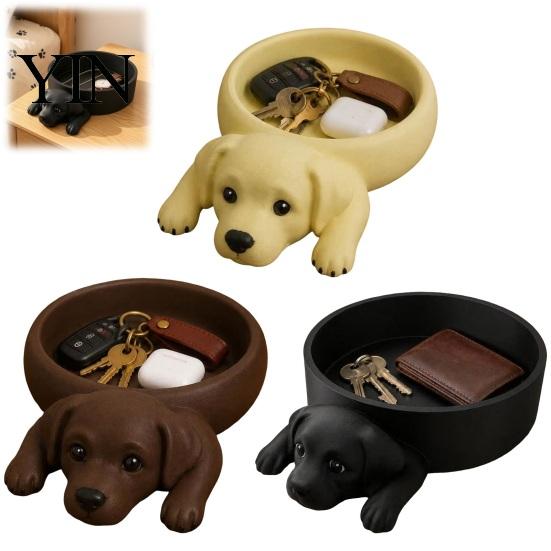 Decorative Storage Box 3D Printed Labrador Dog Tray, Cute Puppy Key Holder Decor, Compact for Small Spaces Shaped Catchall Bowl Entryway Bedroom