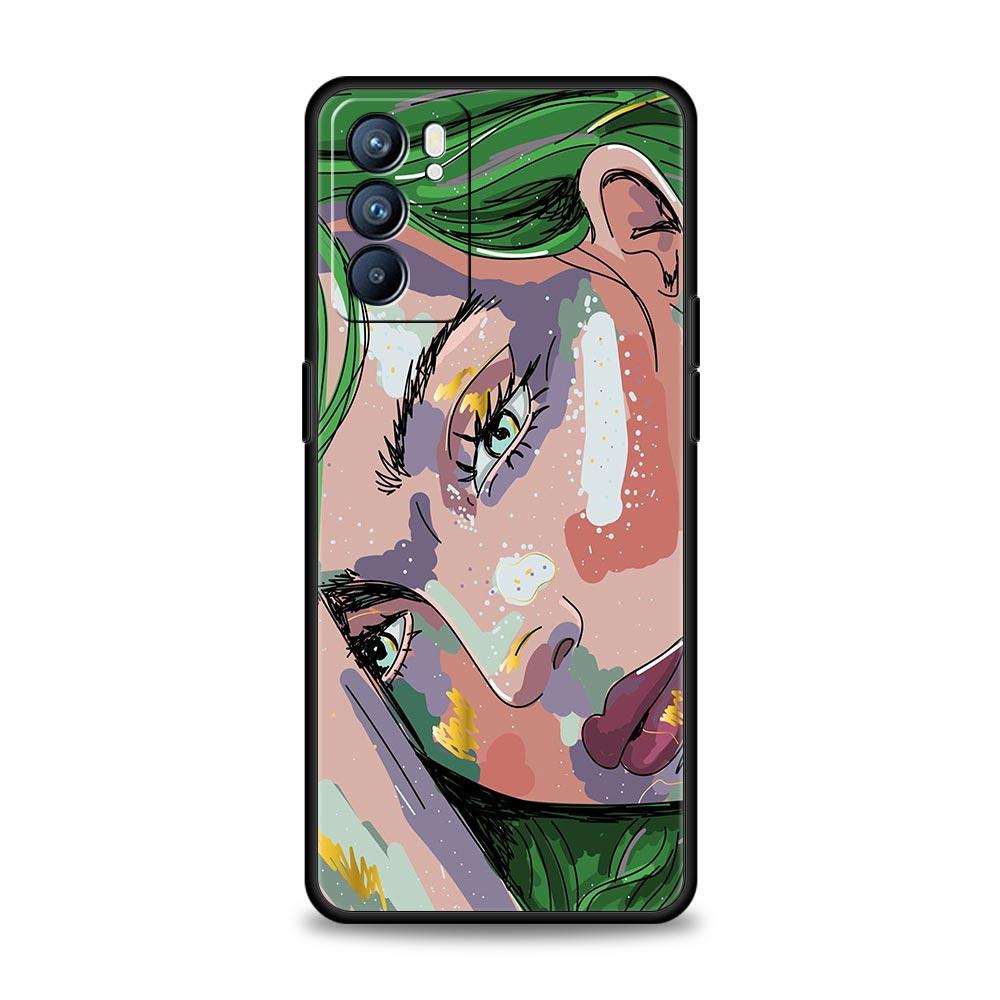 Чехол для телефона Paris Art blue Girl Flower для Oppo Find X5 A54 A53 A52 A9 2020 A15 A95 A16 A76 A74 A12 Reno7 SE Reno6 Pro 5G