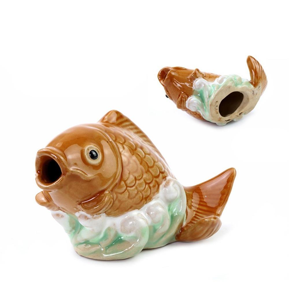 Ceramic Fountain Nozzle Sprinkler Wear Resistant Ceramic Carp Fish Statue Yard Decoration