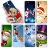 Merry Christmas Snowman Phone Case For Xiaomi POCO F2 F3 M2 M3 M4 X3 X4 Pro NFC F4 GT 5G F1 X2 C3 C31 C40 M5S TPU Black Cover